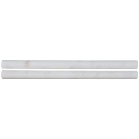 Msi Arabescato Cararra Pencil Molding 3/4 In. X 12 In. Honed Marble Wall Tile, 20PK ZOR-MD-T-0006